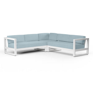 Sunset West - Newport Sectional w/ Sunbrella Fabric - Frost Finish - SW4801-SEC