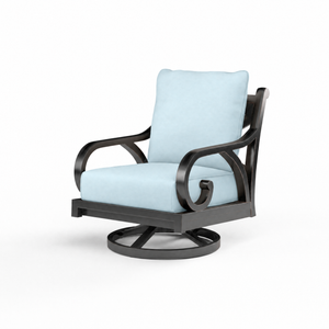 Sunset West - Monterey Swivel Rocker - Sunbrella Fabric w/ Welt - Copper Finish - SW3001-21SR