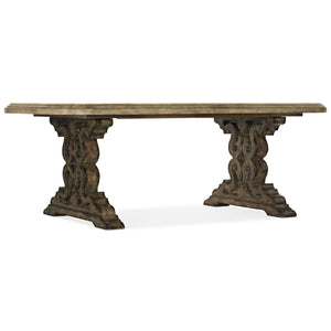 Hooker Furniture - La Grange Le Vieux 86in Double Pedestal Table w/2-18in Leaves - 6960-75200-81
