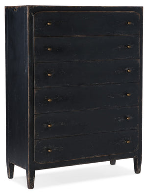 Hooker Furniture - Ciao Bella Six-Drawer Chest- Black - 5805-90010-99