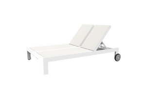 Sunset West - Newport Adjustable Double Sling Chaise - Frost - SW4801-99