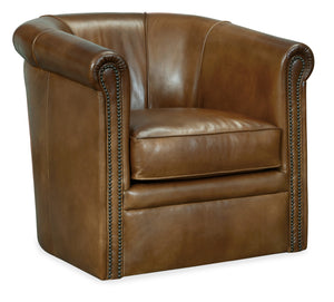 Hooker Furniture - Axton Swivel Leather Club Chair - CC388-SW-083