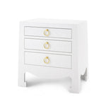 Villa & House - Jacqui Grasscloth 3-Drawer Side Table - JAC-130-59