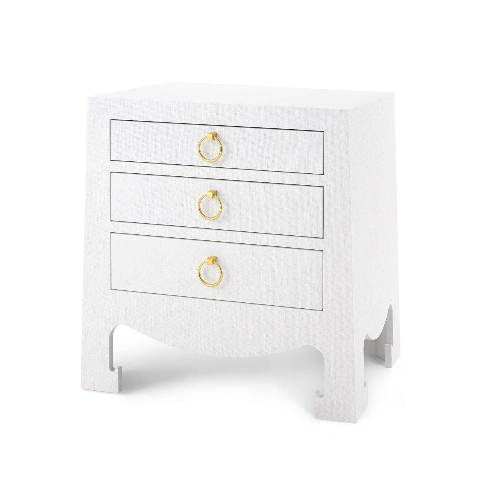 Villa & House - Jacqui Grasscloth 3-Drawer Side Table - JAC-130-59