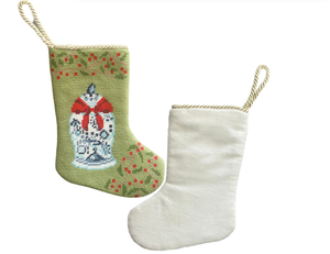 The Enchanted Home The Holiday Ginger Jar Needlepoint Stocking (2 Sizes)