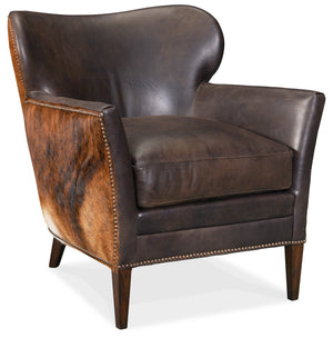 Hooker Furniture - Kato Leather Club Chair w/ Dark HOH - CC469-089