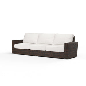Sunset West - Montecito Sofa in Canvas Flax w/ Self Welt - Cognac - SW2501-23-FLAX-STKIT