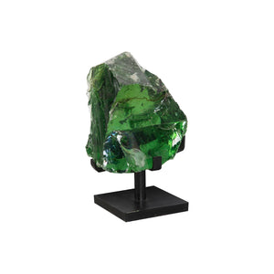 Phillips Collection - Refractory Glass Sculpture, Green, On Base - ID68665
