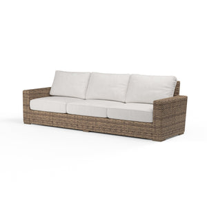 Sunset West - Havana Sofa in Canvas Flax w/ Self Welt - Tobacco - SW1701-23-FLAX-STKIT