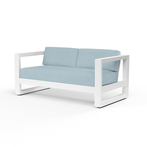 Sunset West - Newport Loveseat w/ Sunbrella Fabric - Frost Finish - SW4801-22