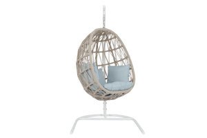 Sunset West - Dana Rope Hanging Club Chair - Sunbrella Fabric w/ Welt - Natural Finish - SW4301-HC