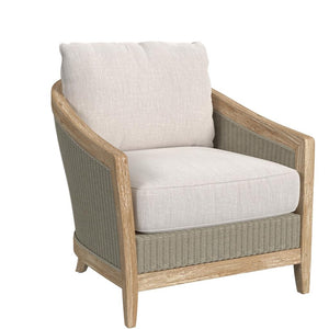 Sunset West - Cambria Club Chair in Canvas Canvas w/ Self Welt - Light Wood Finish - SW5801-21-CCAN-STKIT