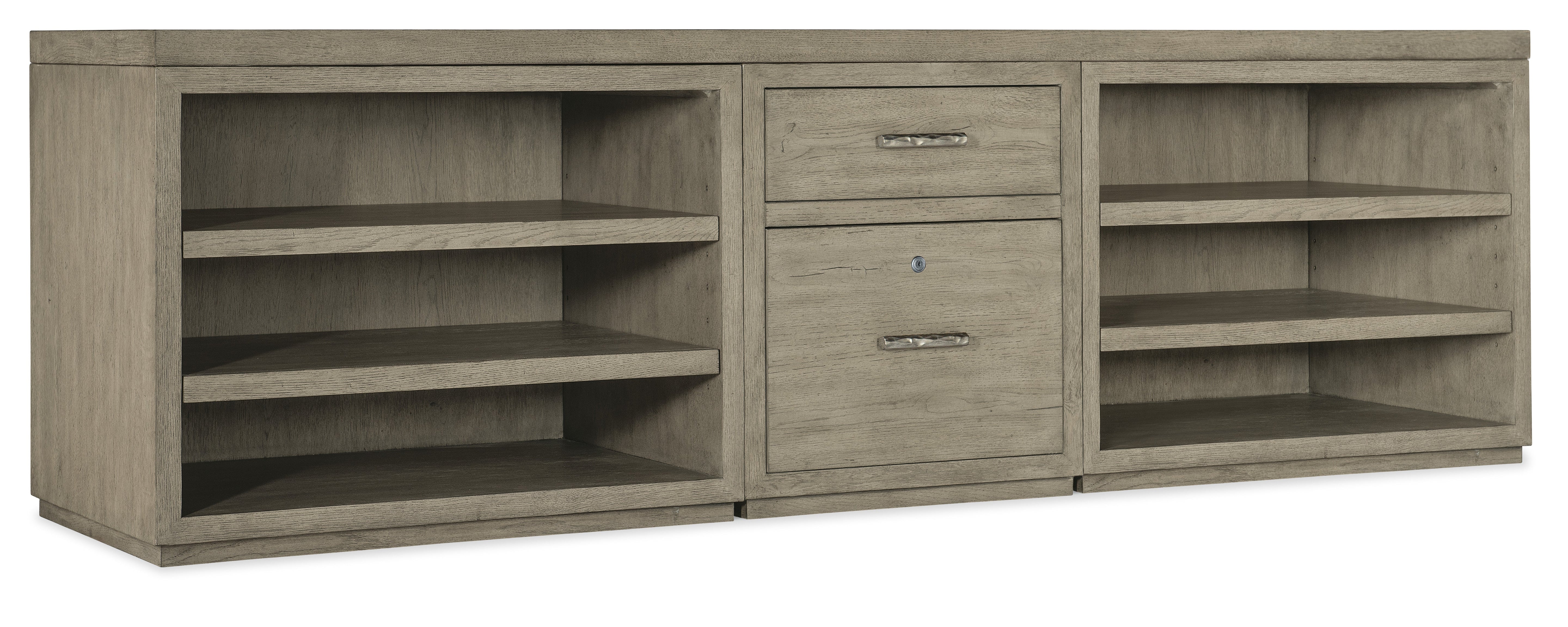Linville Falls 96" Credenza with File and Two Open Desk Cabinets Credenza | Hooker Furniture - 6150-10930-85