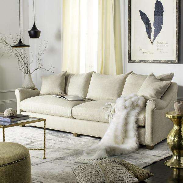Safavieh Couture Fraiser Linen Sofa, knt4024