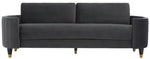 Safavieh Couture Winford Velvet Sofa , KNT7045 - Shale