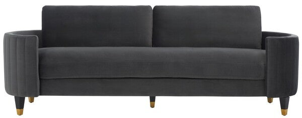 Safavieh Couture Winford Velvet Sofa , KNT7045 - Shale