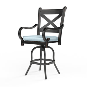 Sunset West - Monterey Counter Stool w/ Sunbrella Fabric - Copper Finish - SW3001-7C