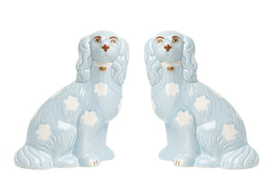 The Enchanted Home Pale Blue Staffordshire Dogs