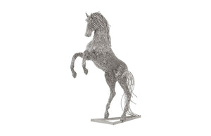 Phillips Collection - Horse Pipe Sculpture, Rearing, Stainless Steel - ID96059