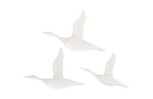Phillips Collection - Flying Ducks, Gel Coat White, Set Of 3 - PH76063