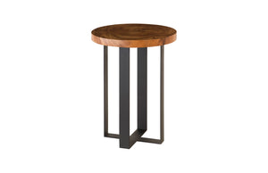 Phillips Collection - Chuleta Bar Table On Black Metal Base, Chamcha Wood, Natural - TH97700