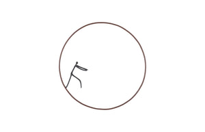 Phillips Collection - Olympic Figure In Iron Ring, Black, Rust, Style D - TH99504