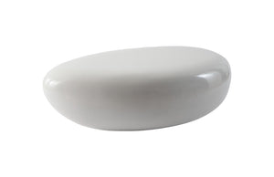 Phillips Collection - River Stone Coffee Table, Gel Coat White, Small - PH67485