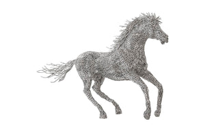 Phillips Collection - Horse Pipe Sculpture, Galloping, Stainless Steel - ID96060
