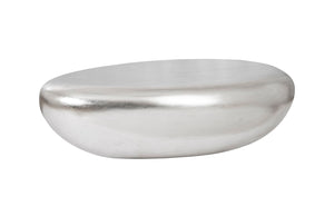 Phillips Collection - River Stone Coffee Table, Silver Leaf, Large - PH57486