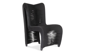 Phillips Collection - Seat Belt Dining Chair, High Back, Black/Black - B2061HB