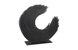 Phillips Collection - Swoop Tabletop Sculpture, Black Wood, Large - TH103476