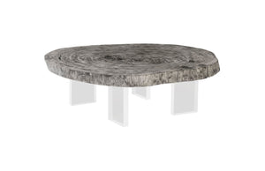 Phillips Collection - Floating Coffee Table On Acrylic Legs, Gray Stone, Size Varies - TH97528