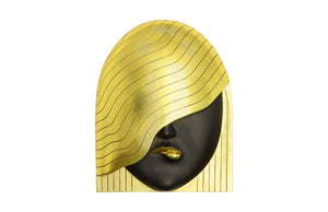 Phillips Collection - Fashion Faces Wall Art, Large, Her Right Wave, Black And Gold - PH112031
