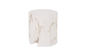 Phillips Collection - Slice Stool, Round, White Stone - PH104339