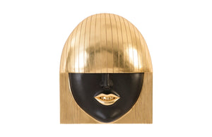 Phillips Collection - Fashion Faces Wall Art, Large, SMile, Black And Gold Leaf - PH94746