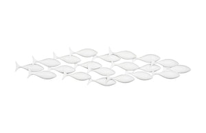 Phillips Collection - School Of Fish Wall Art, Matte White - PH110577