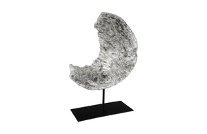 Phillips Collection - Cast Eroded Wood Circle On Stand, Silver Leaf, Assorted - PH102834