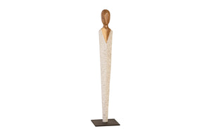 Phillips Collection - Vested Female Sculpture, Small, Chamcha, Natural, White, Gold - TH95605