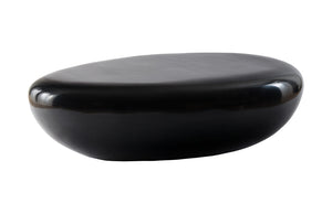 Phillips Collection - River Stone Coffee Table, Gel Coat Black, Large - PH67486