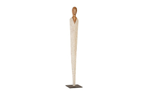 Phillips Collection - Vested Female Sculpture, Large, Chamcha, Natural, White, Gold - TH95609