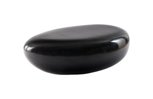 Phillips Collection - River Stone Coffee Table, Gel Coat Black, Small - PH67487