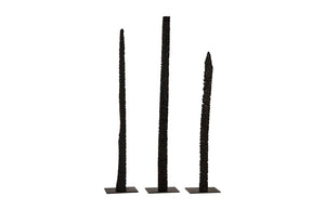 Phillips Collection - Post Set Of 3, Metal Base, Burnt - TH92152