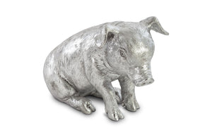 Phillips Collection - Sitting Piglet, Silver Leaf - PH67600