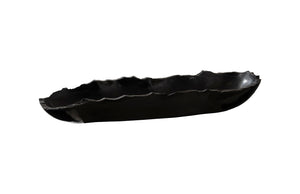 Phillips Collection - Aragonite Canoe Bowl, Black, Small - MX106696