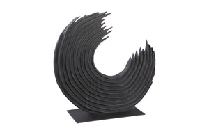 Phillips Collection - Swoop Tabletop Sculpture, Black Wood, Small - TH103477