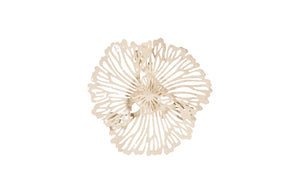Phillips Collection - Flower Wall Art, Extra Small, Ivory, Metal - TH109686