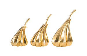Phillips Collection - Hand Dipped Pears Set Of 3, Gold Leaf - PH89118