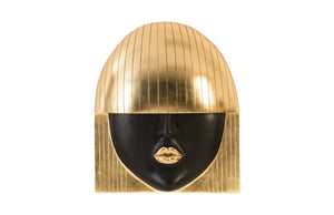 Phillips Collection - Fashion Faces Wall Art, Large, Kiss, Black And Gold Leaf - PH94748