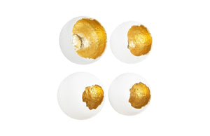 Phillips Collection - Broken Egg Wall Art, White And Gold Leaf, Set Of 4 - PH66550