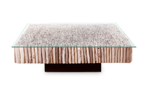 Phillips Collection - Manhattan Coffee Table, Square, With Glass - PH64007